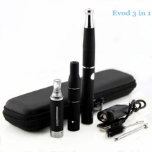 Electronic cigarette Evod 3 in 1 e cigarette Vaporizer Dry herb Wax Liquid Cigarette Kit Evod Battery with mt3 Atomizer Vape