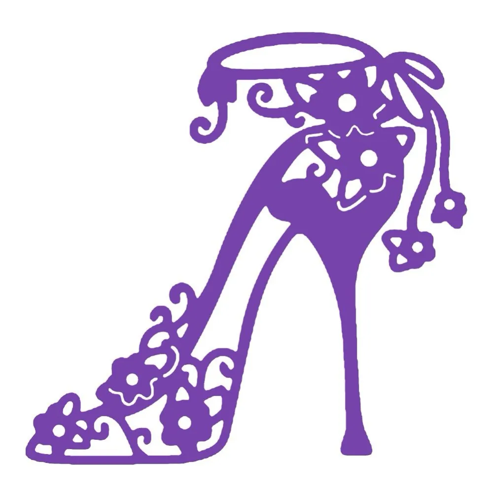 Metal High Heels Shoes DIY Cutting Dies Stencils Embossing Craft For