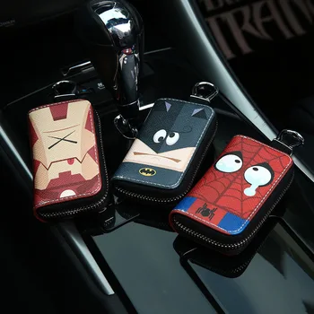

Cartoon Avengers Auto Key Bag Car Key Security Bag Car Remote Control Universal Key Case Key Case For Car Accessories