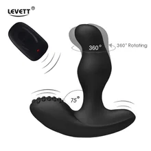 Levett Caesar USB Charging Prostate Massager 360 Degree Rotation Wireless Remote Control Prostata Vibrator for Men