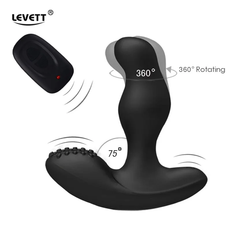 Levett Caesar masajeador de próstata de carga USB rotación de 360 grados Control remoto inalámbrico
