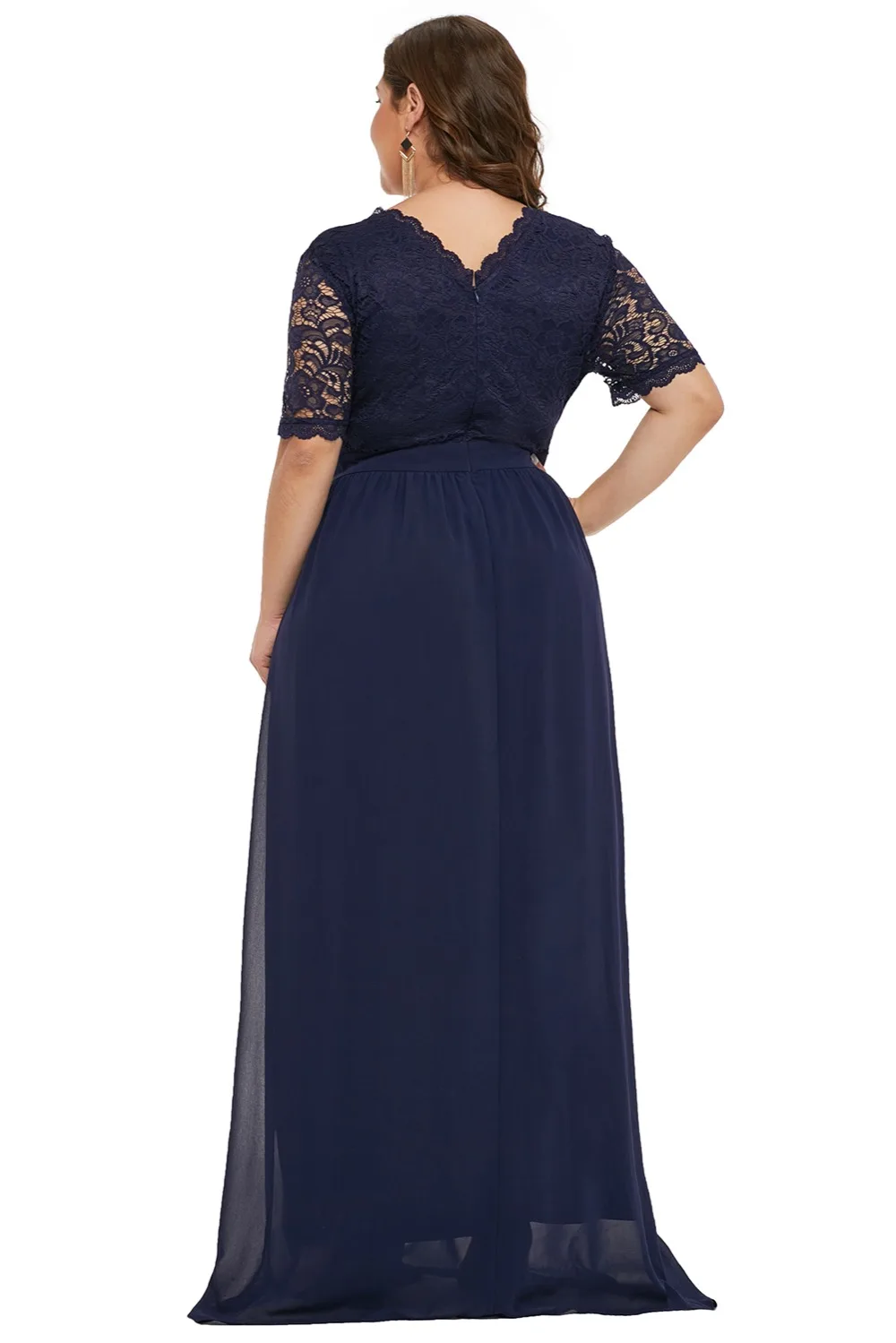 Blue-Plus-Size-Chiffon-Evening-Party-Maxi-Dress-LC610929-5-2