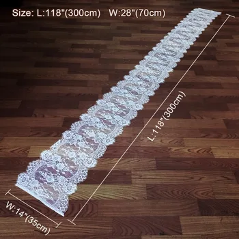 White Floral Lace Table Runner