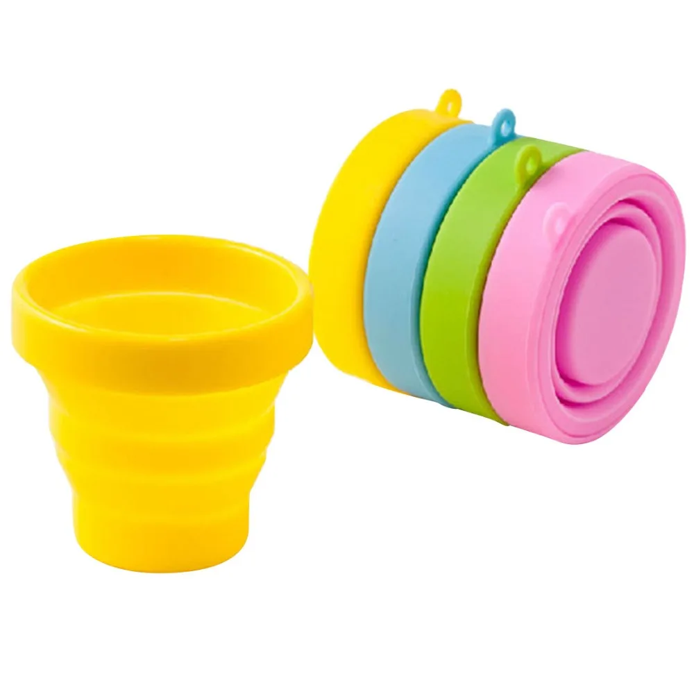170ml Retractable Portable Silicone Mugs Folding Cup Outdoor Travel Telescopic Collapsible Cups Outdoor Sports tazza