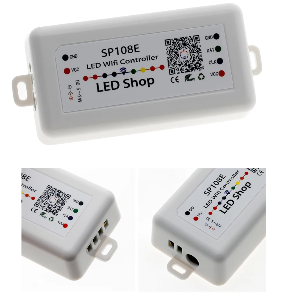 SP105E SP108E волшебный контроллер Bluetooth DC5-24V 2048 пикселей для WS2811 2812 2801 6803 IC Светодиодная лента Поддержка IOS/Android APP