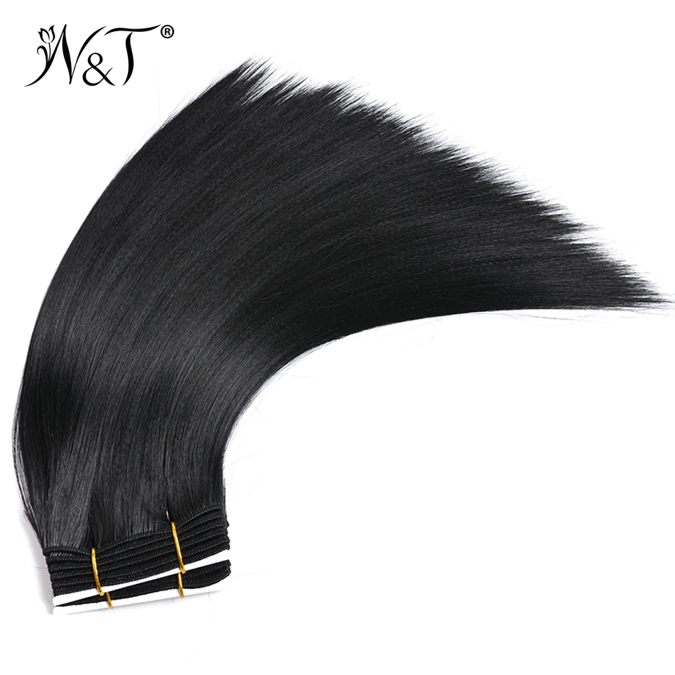 Прямые Волосы Tissage Синтетические Weave Связки Прямой Синтетический Наращивание
