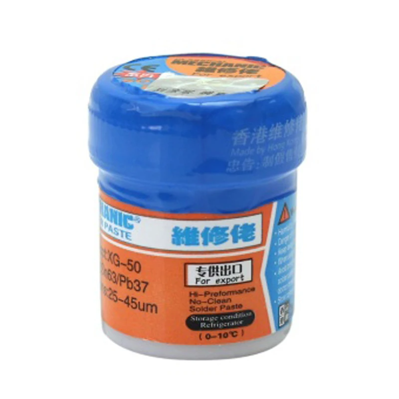 

New Arrival 2PCS/Lot MECHANIC Solder Flux Paste Soldering Tin Cream Sn63/Pb37 XG-50, New Packing from MECHANIC MCN-300