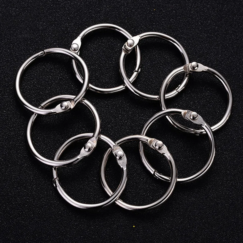 

10pcs Tools Loose Leaf Split Book Binder DIY Craft Keychain Scrapbook Metal Hinged Rings Photo Album