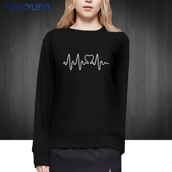 

Heart Line heartbeat Print Women hoodies Cotton Casual Funny sweatshirts For Lady Girl pullover Hipster Tumblrs Drop Ship euu-5