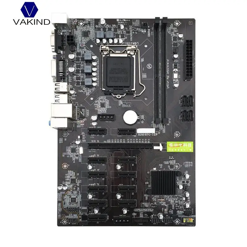 

NEW B250 Mining Board Expert Motherboard Video Graphics Card Interface Support GTX1050TI 1060TI For Crypto Mining 33x2 x6cm