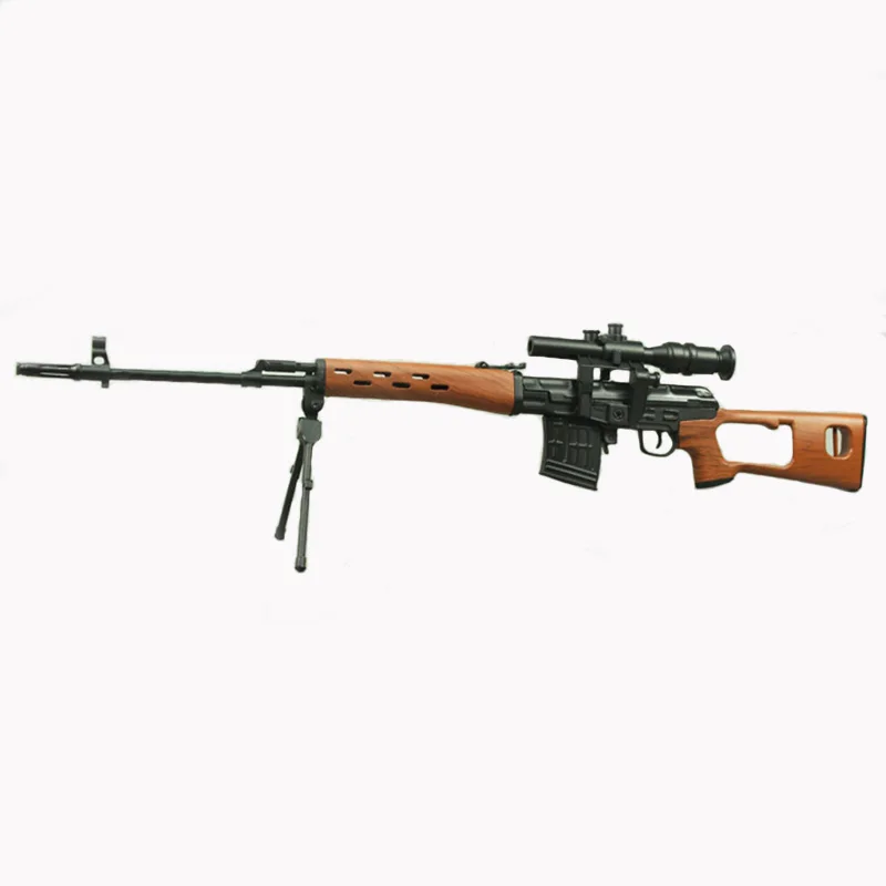 

SVD Gun Model 1:3 Figure Accessory Removable Metal SVD Sniper Rifle Gun For Military Action Figure DIY Metal Toy Gun Guns Gift