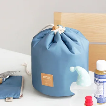 

Folding Storage Cosmetic Cylinder Storage Bag Wash Bag Waterproof Drawstring Multi-function Travel Digital Handbag