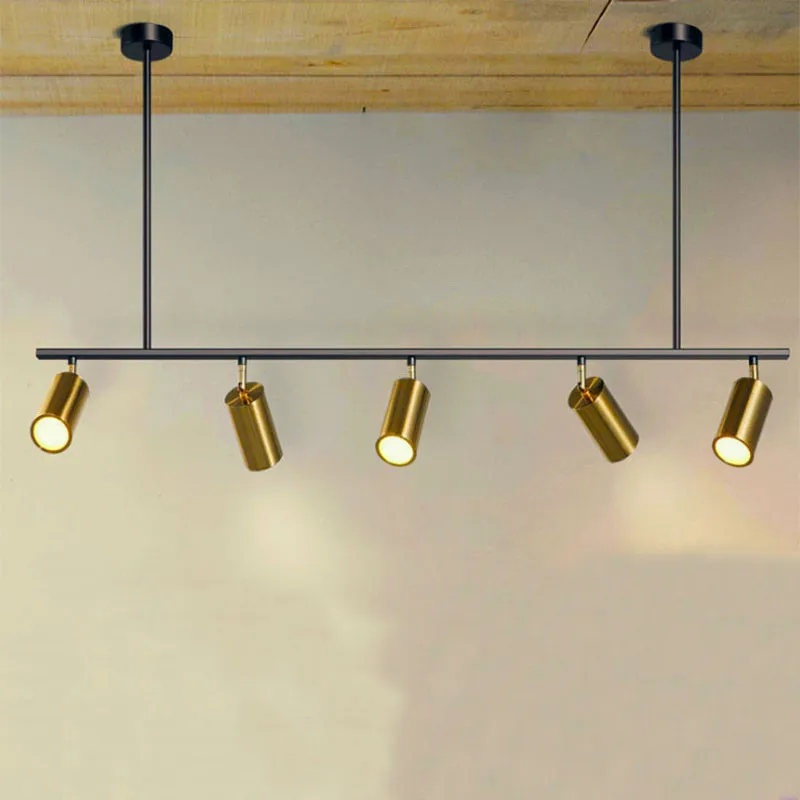 

Nordic rotating led spotlights 5 /7 Heads LED lamps Suspension For showroom clothing store Gold corridor track Art villa G822