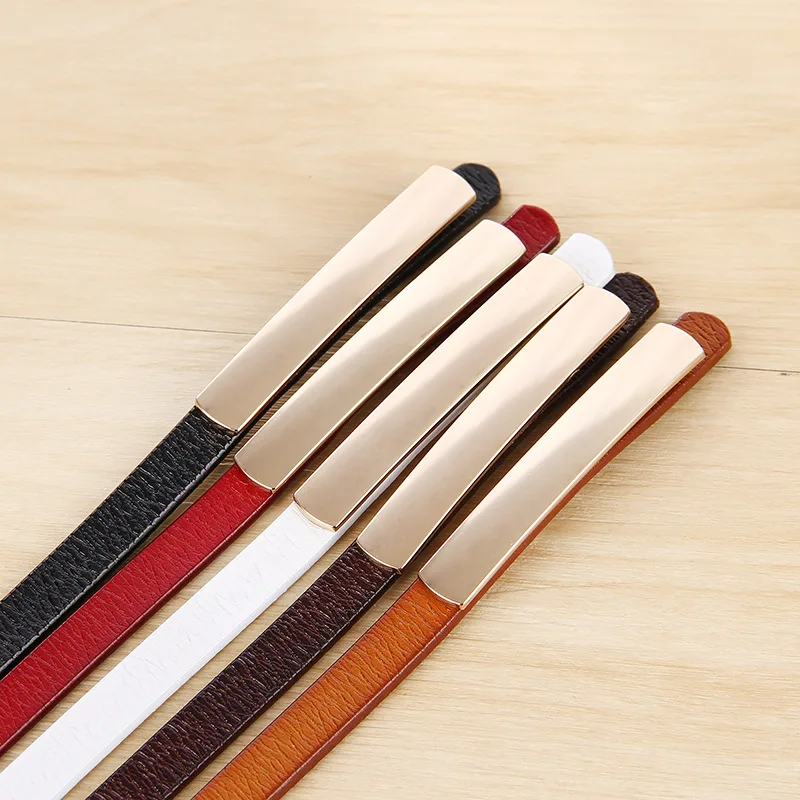 

Cowhide Women Belt Luxury Ladies Leather Belt Fine Belt