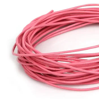 

ON SALE! 100% Genuine Leather Cords Pink Round Rope String Cord 1/2/3mm For Jewelry Making DIY Bracelet Craft