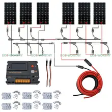 ECO off Grid Solar System 100W Mono Solar Panel & Intelligent Regulator for Camp