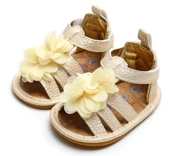 

Summer Baby Girls Sandal Flower Soft PU Leather Princess Shoes Infant Toddler Moccasins Baby Rubber Sole Anti-slip Crib Shoes