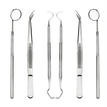 Стоматологический зеркальный инструмент, набор для отбеливания зубов из нержавеющей стали, стоматологический зубной пинцет, скребок, зонд, инструменты для ухода за полостью рта
