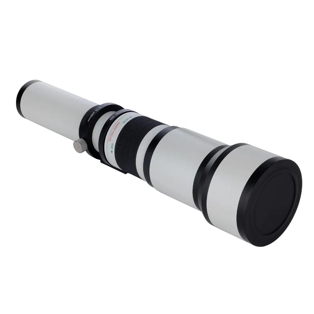 Телескопический объектив 650 1300 мм с ручным зумом для камеры Canon Nikon Sony Olympus|zoom