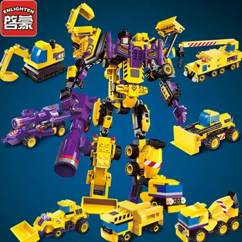 

Building Block 1401 Toys World Maker God Of War Hercules Engineering Vehicle 7 Combine 1 Deformation Zoarium Robot