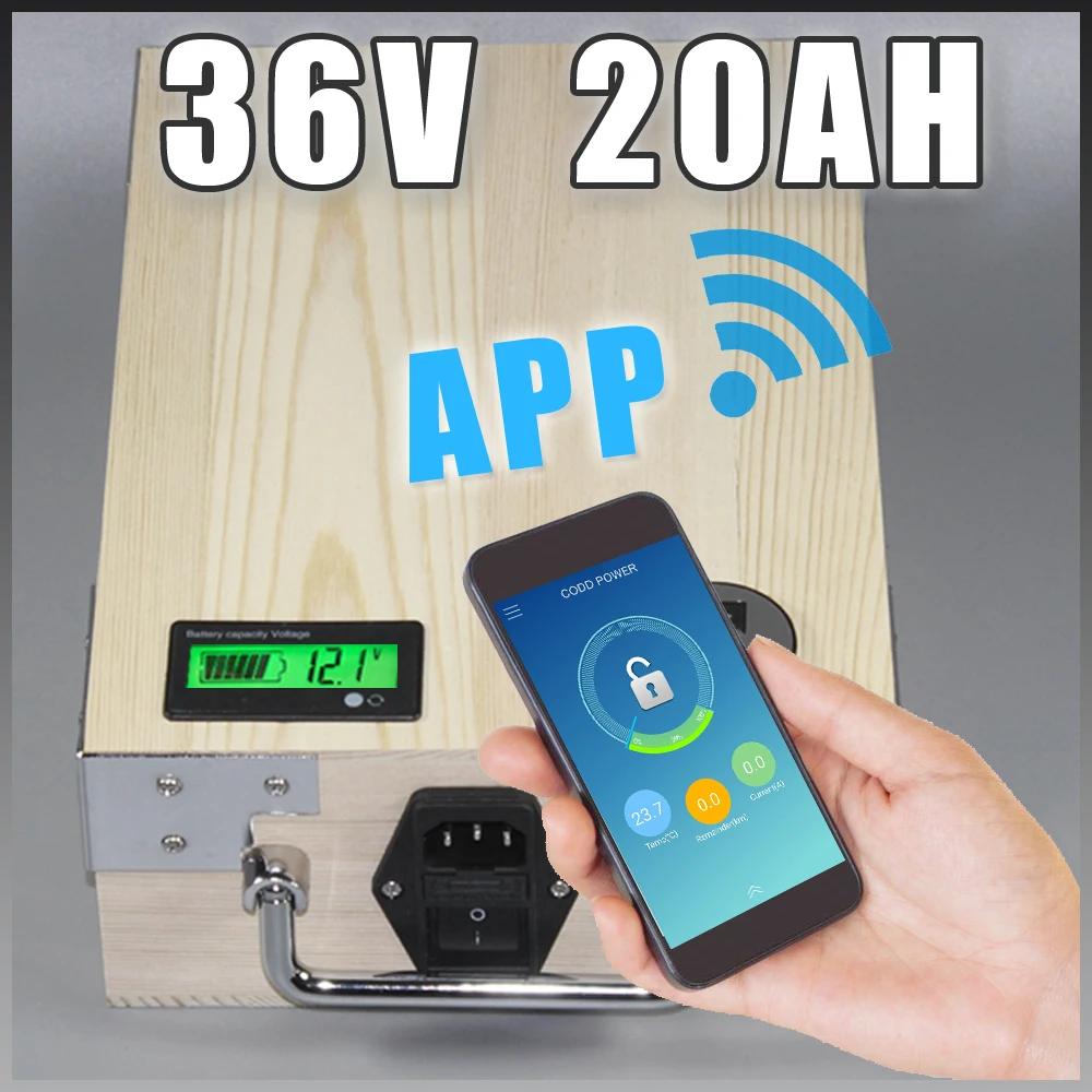app 36V 20Ah Electric Bicycle LiFePO4 Battery + BMS