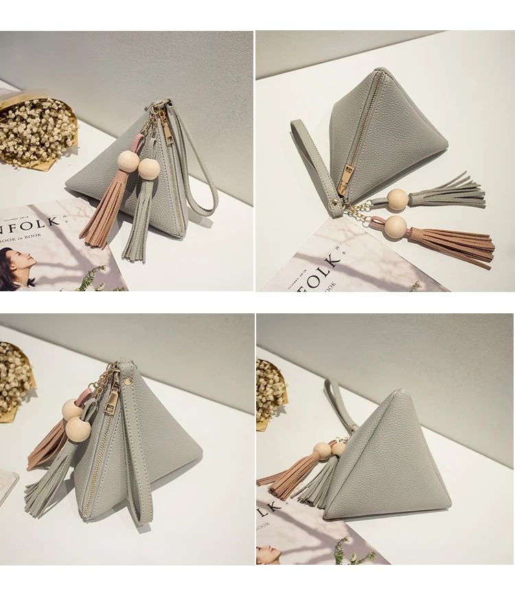 UKQLING мини треугольник женский клатч кошелек ручная сумка ремешок для сумки-ристлет Маленькая женская сумка леди клатчи Повседневная посылка 3 цвета