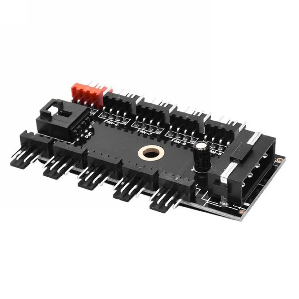 SATA مروحة كمبيوتر محور 4Pin PWM محور PC مروحة كبيرة 4Pin امدادات الطاقة الفاصل داعم محول 10 قنوات مروحة سهلة التركيب