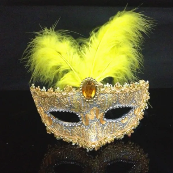 

Free Shipping Party Cosplay Wedding Ball Beautiful White And Silver Wedding Party Mask, Feather Face Mask, Masquerade Mask Toys