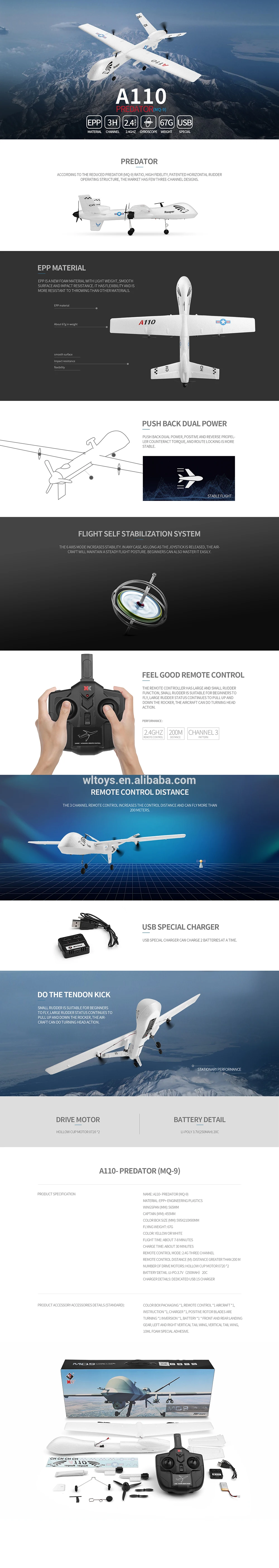 WLtoys A110 3CH маленький радиоуправляемый самолет 530 мм размах крыльев EPP RC FPV гоночные игрушечные самолеты Радиоуправляемый Дрон модель подарок