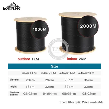 

1 core 500M/Roll Black /white Single core shielded wire 1 core FTTH Cable
