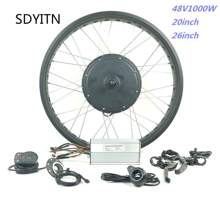 Электрический велосипед SDYITN 48V1000W BLDC снежный с дисплеем LED900S толстые шины