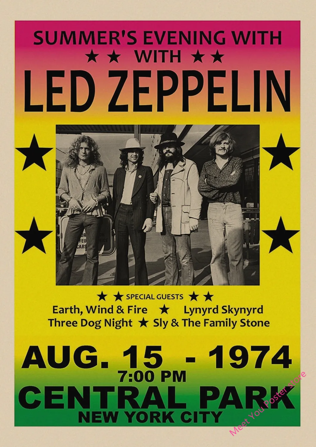 Led Zeppelin рок-музыка постеры для украшения дома Винтажный стиль Ретро Рок постеры настенные наклейки для дома Художественный бренд Декор для спальни A1
