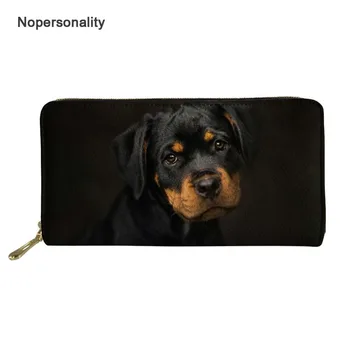 

Nopersonality Long Rottweiler Dog Print Leather Wallet for Women Casual Female Ladies Zipper Coin Purse Clutch Card Holders