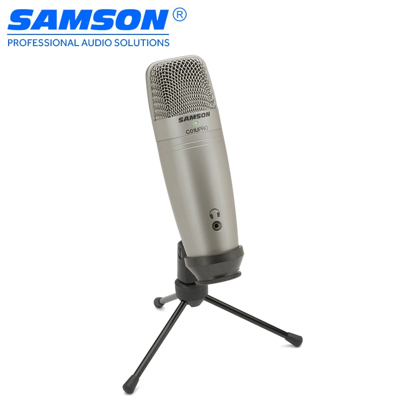 

Samson C01U Pro USB Studio Condenser Microphone with Real-time monitoring large diaphragm condenser microphone for broadcasting