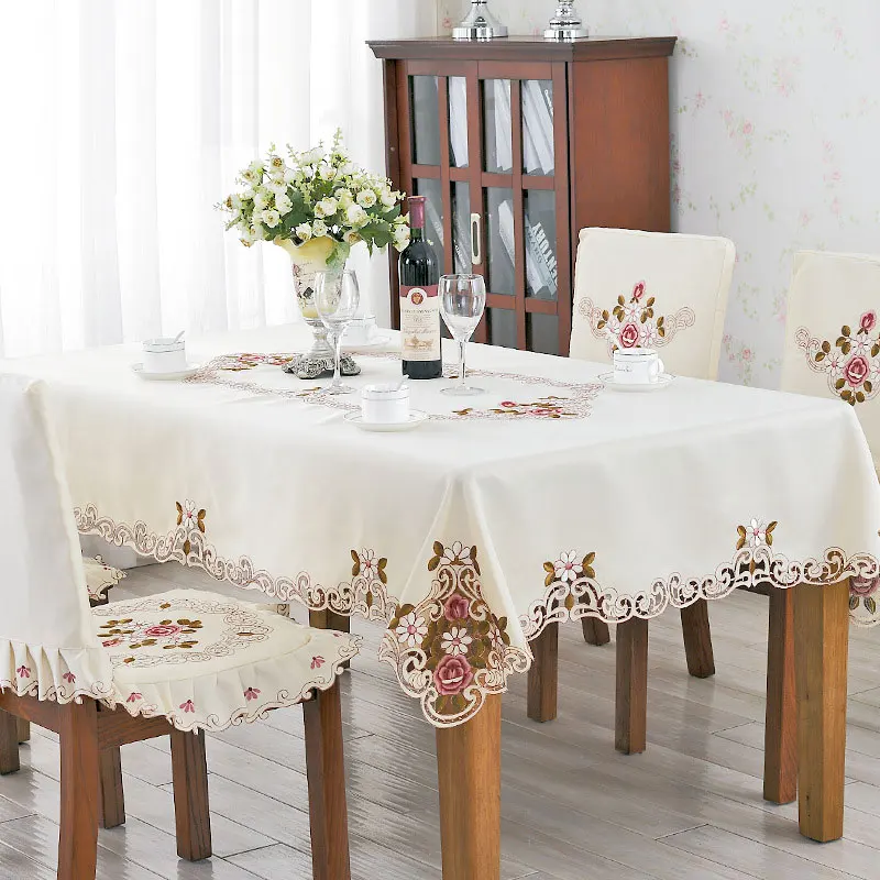 

Pastoral Embroidered Table Cloth European Fabric Table Flag Coffee Table Cloth Home Soft Accessories 28D