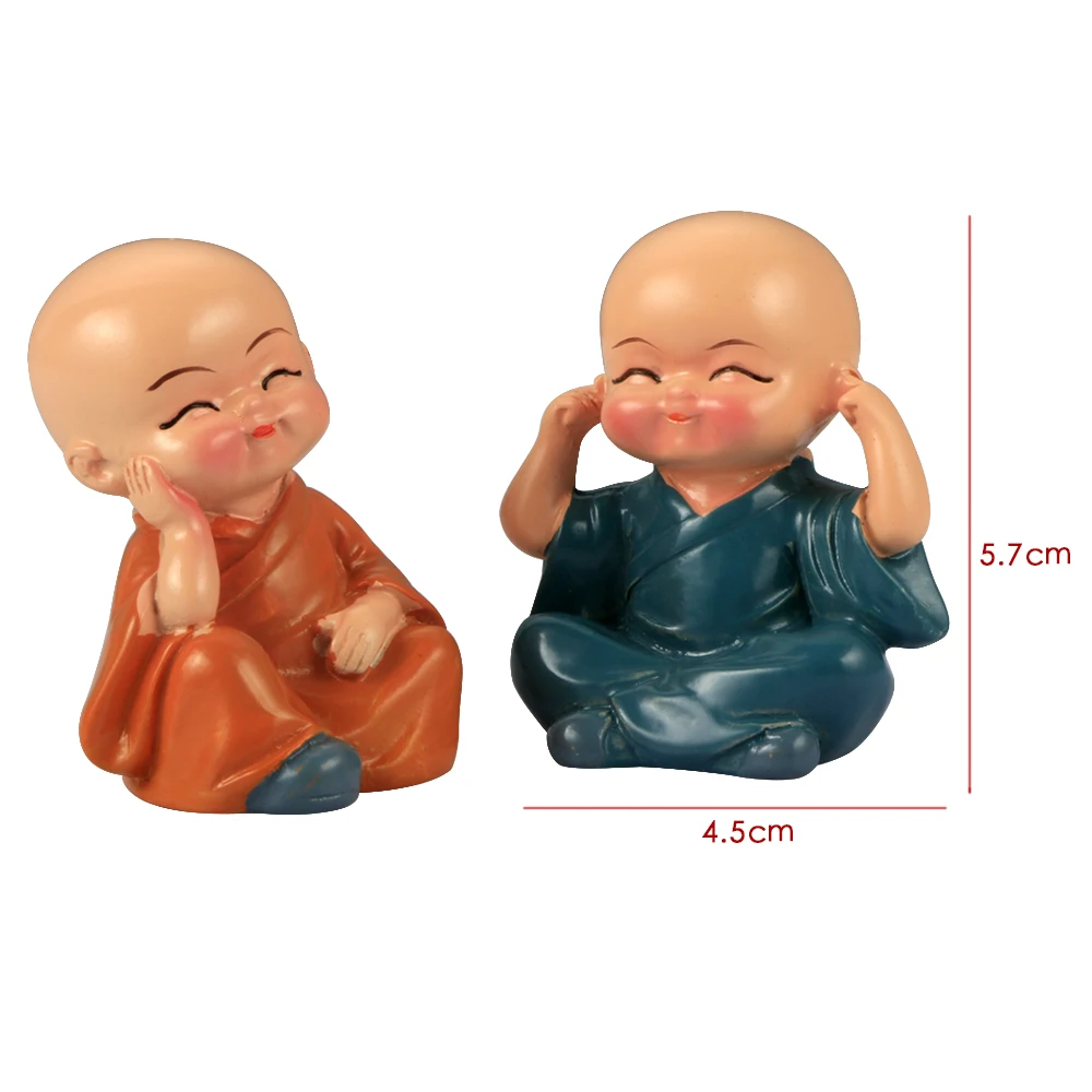 Auto Ornamente 4 Teile/satz 4 nicht Harz Mönche Maitreya Buddha Kung Fu  Figur Puppe Geschenk Auto-Dashboard Dekoration Anhänger charme - AliExpress