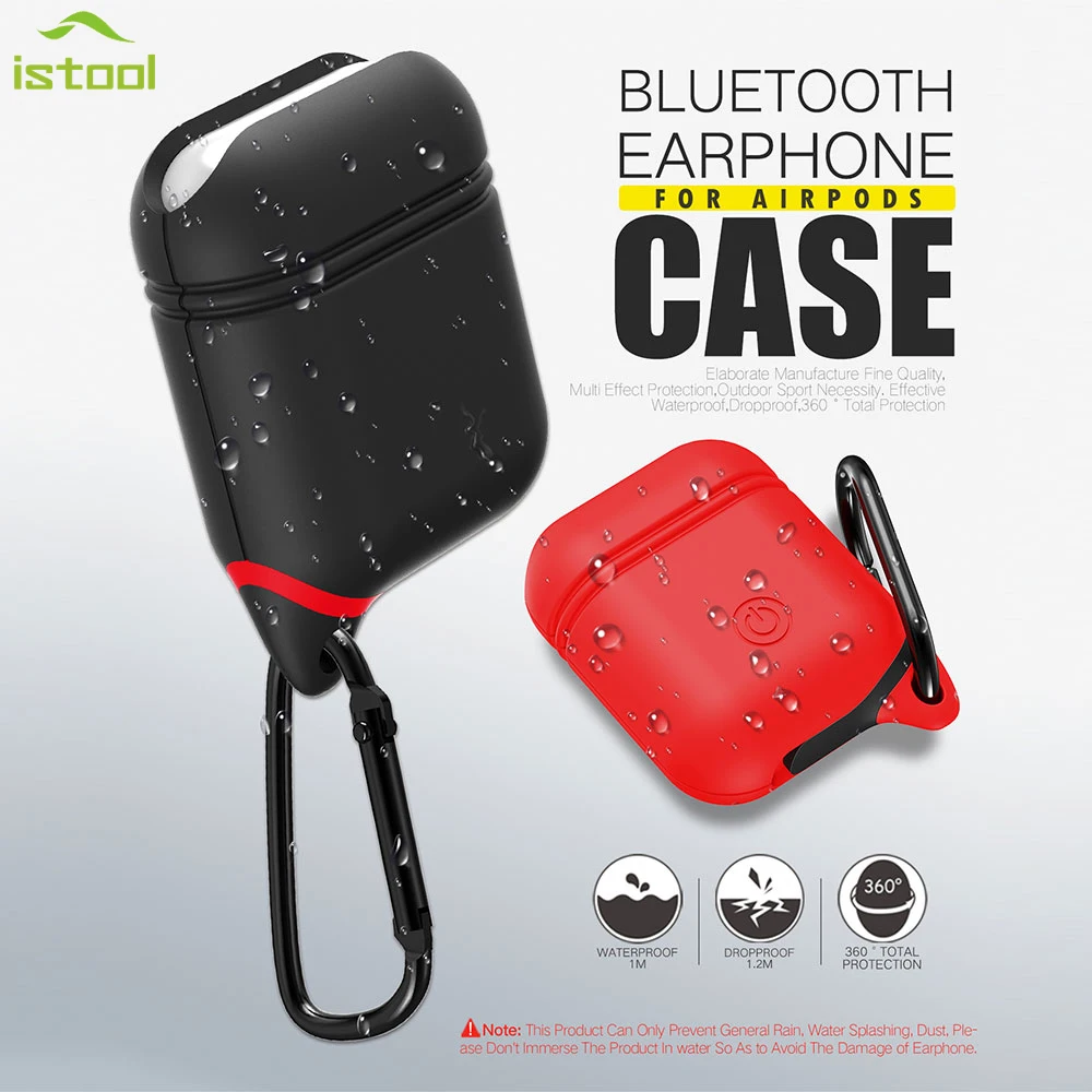 

Waterproof Silicone Soft Protective Cover Case Bluetooth Earphone Cases for AirPods in Ear Anti-life Water no Dust Dustproof