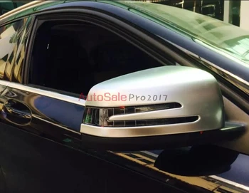 

Matt ABS Chrome 2pcsRearview Side Door Mirror Cover Trim For Mercedes Benz CLA C117 W117 14 -15 2014 2015