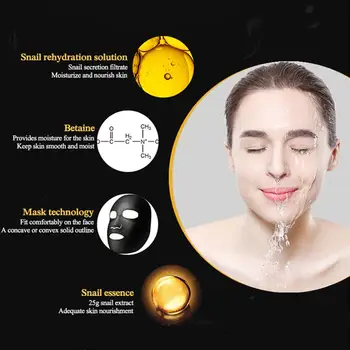 

Snail Essence Black Mask Moisturizing Oil-Control Exfoliation Remove Blackheads Face Whitening Mask