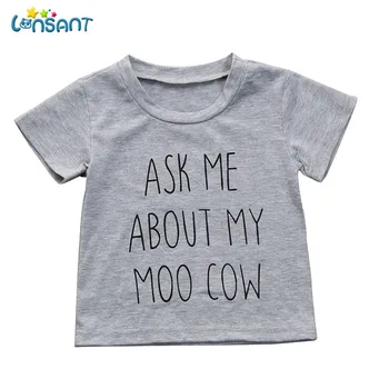 

LONSANT 2018 summer fashion casual boy short-sleeved printed T-shirt