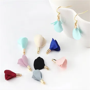 

20pcs/lot 25mm mini fabric tassel for earrings jewelry making charm diy tassels with cap jewelry accessories jewelry findings