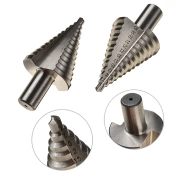 

5-35mm 13 Steps HSS Cone Drill Bit Round Shrank Stepped Drills Hole Cutter Spiral Grooved Drilling Tool 1PC Brand New