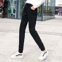 Женские джинсы расширенное издание Тонкие студенческие высокие эластичные Гаремные Брюки