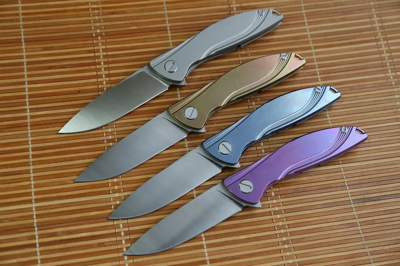 JUFULE 2017 сделанный Dmitry Sinkevich Neon Flipper складной нож D2 blade TC4 титановые походные
