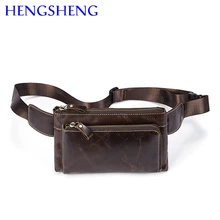 Hengsheng продвижение Натуральная Кожа Мужские поясные сумки с высоким качеством коровья кожа Мужская поясная сумка для телефона поясные сумки