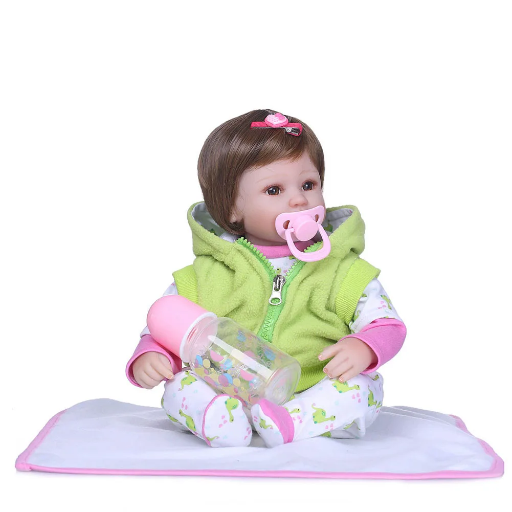 

40cm Reborn Doll Lifelike Jointed Baby Princess Girls Simulation Playmate Photograph Props AN88