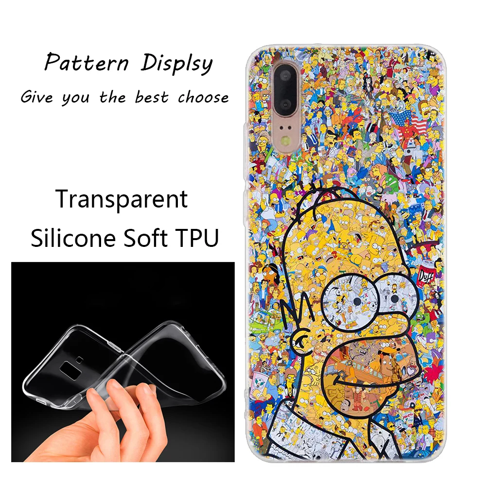 Мягкий силиконовый чехол Simpsons для huawei P30 P20 P10 P9 P8 Lite P30 P20 Pro Mini P Smart Plus, Модный чехол