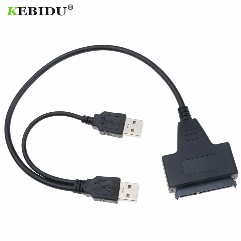 Kebidu горячая Распродажа двойной USB 2 0 к Sata 22 Pin 5/3 5 дюйма жесткий диск HDD адаптер