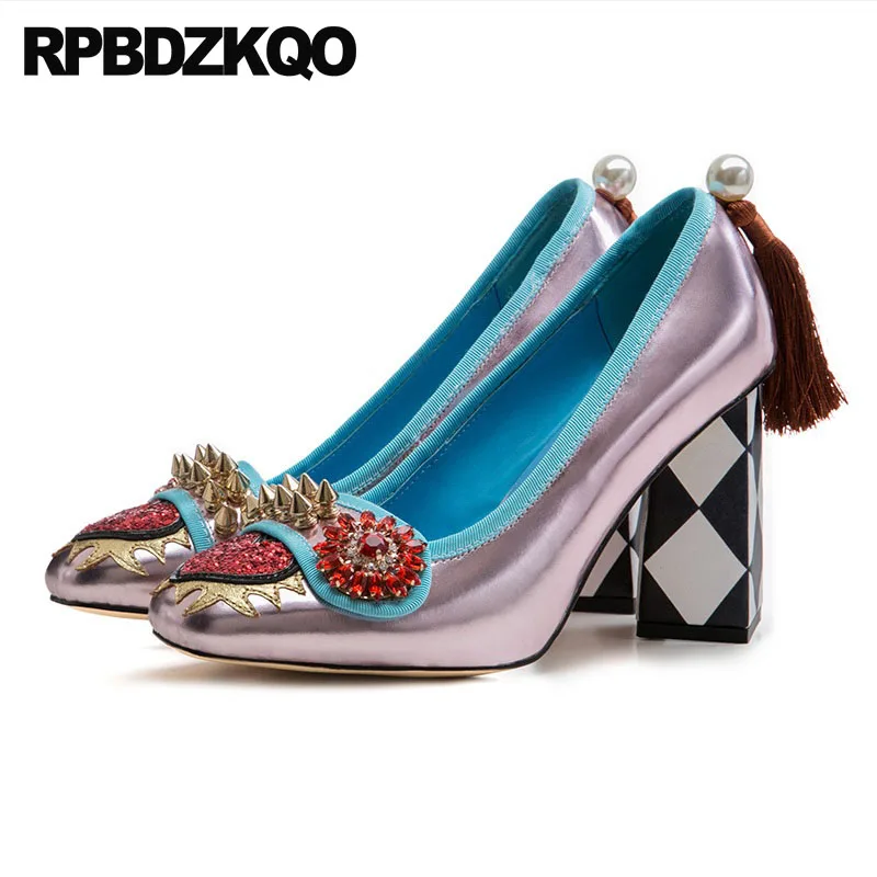 Rose Gold High Heels Chunky Spike 