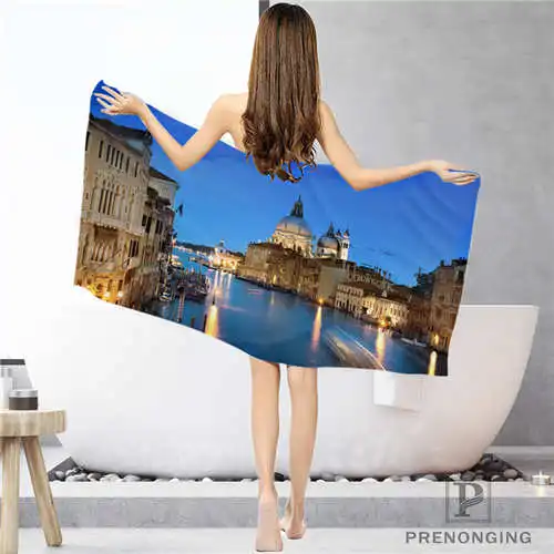 Face or Bath Towel На заказ rialto-bridge(1) тряпка для ванной комнаты полотенце s полотенце для лица/банное полотенце для душа s Размер 33x74 см/72x143 см#18-12-16-02-52 - Цвет: Face or Bath Towel